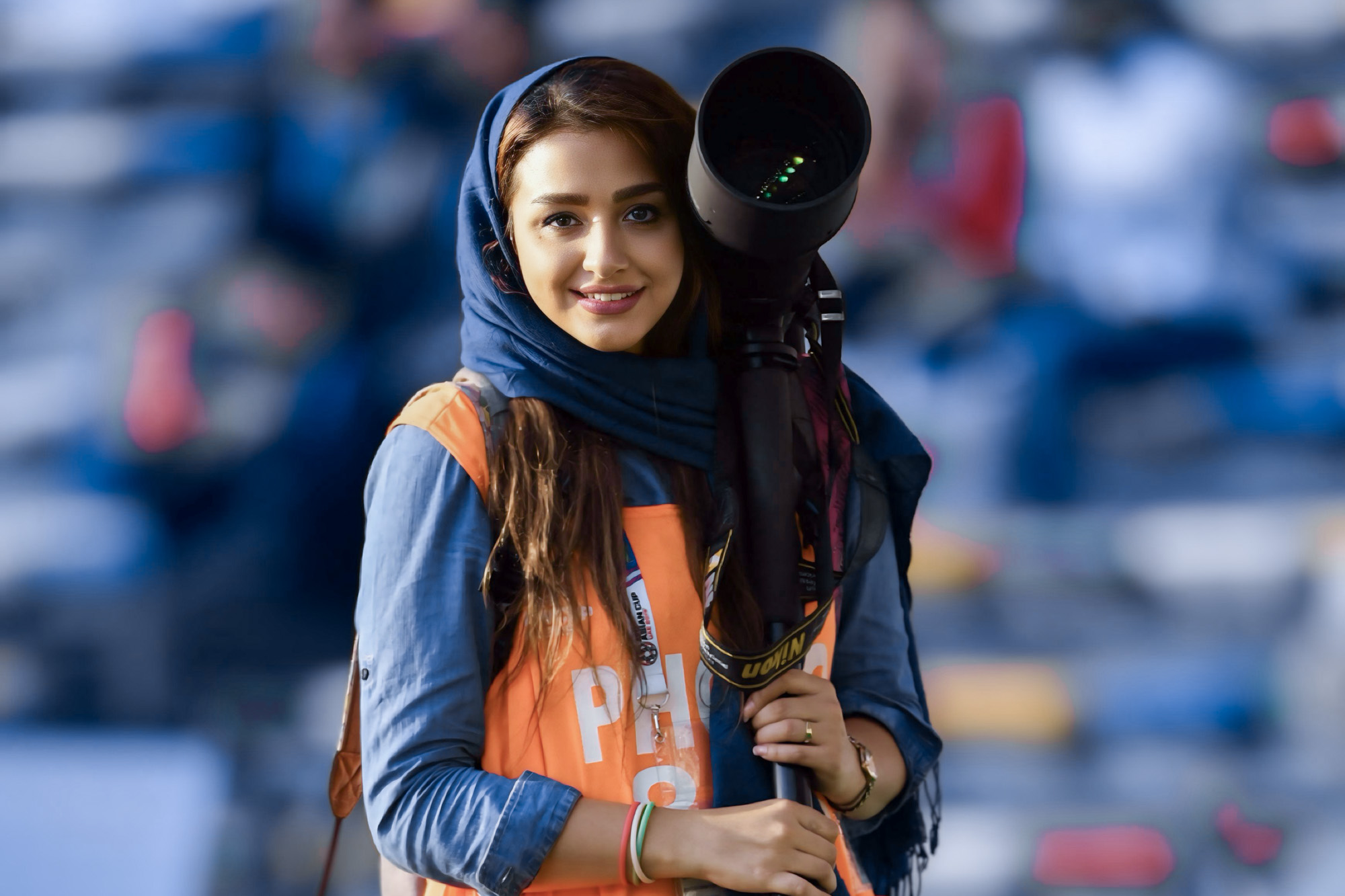 A single ray of sunlight portrait